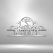 Load image into Gallery viewer, Scroll Family Name - Steel Sign