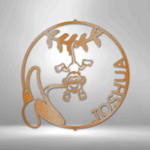 Load image into Gallery viewer, Our Little Monkey Monogram - Steel Sign
