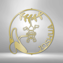 Load image into Gallery viewer, Our Little Monkey Monogram - Steel Sign
