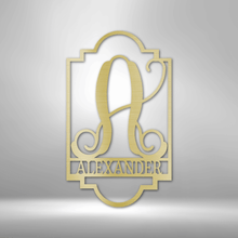 Load image into Gallery viewer, Regal Monogram - Steel Sign
