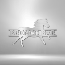 Load image into Gallery viewer, Sprinting Horse Monogram - Steel Sign
