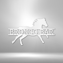 Load image into Gallery viewer, Sprinting Horse Monogram - Steel Sign
